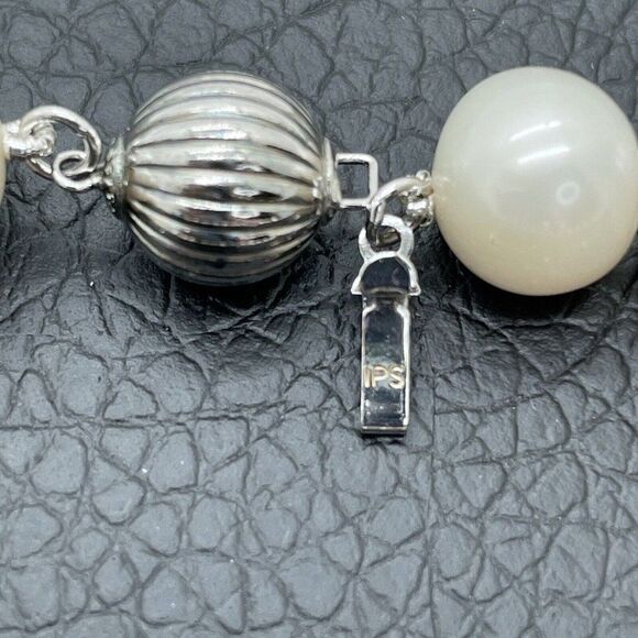 Imperial Pearls Necklace White 9.5 - 11.5mm Cultured Freshwater Sterling Silver - Picture 5 of 9